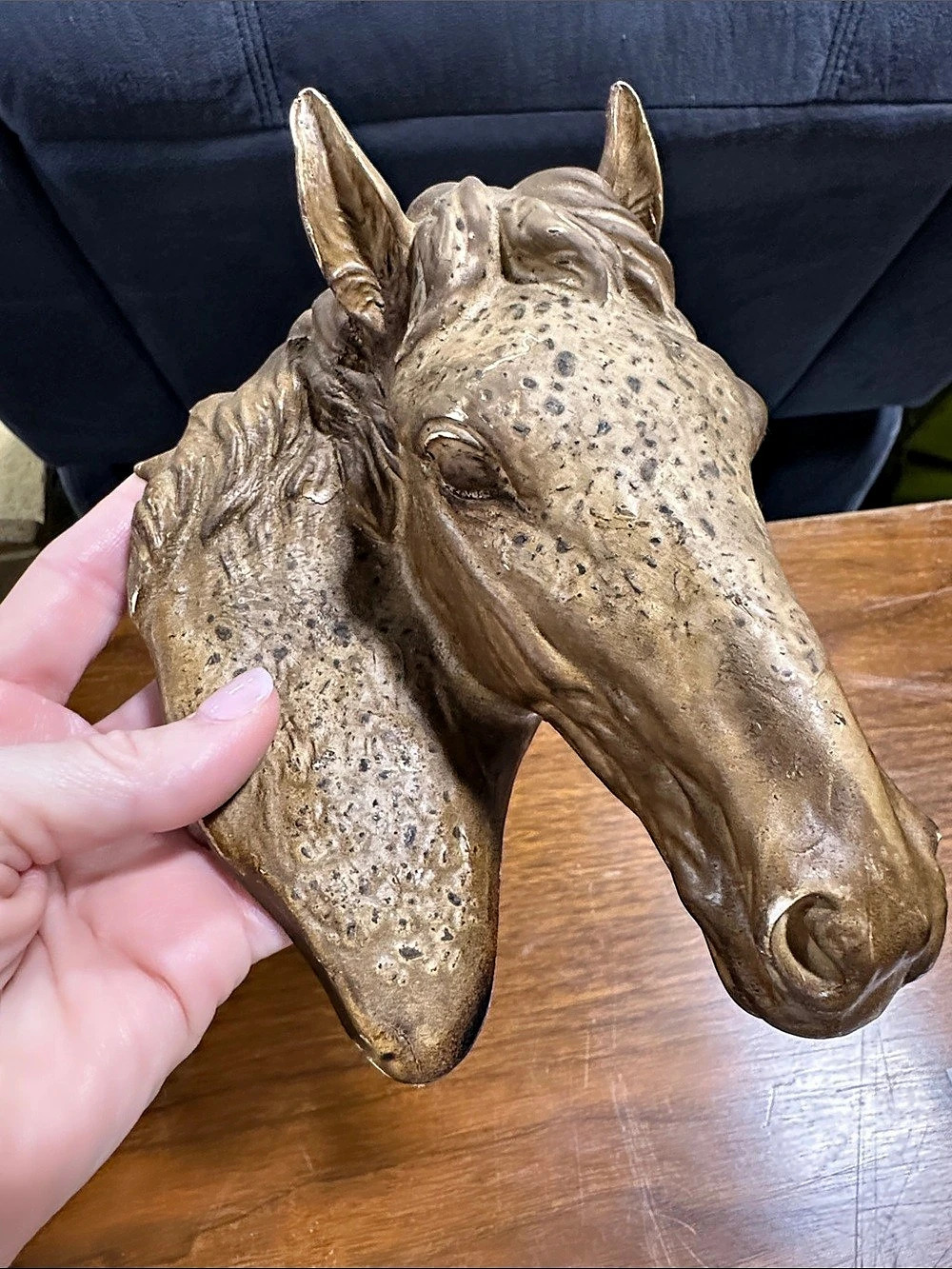 Horse Head Wall Decor Brown Sculpture